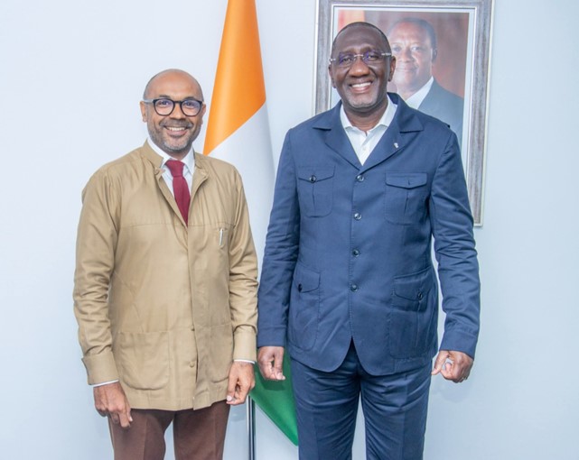 LE MINISTRE SOULEYMANE DIARRASSOUBA ÉCHANGE AVEC SEM IRCHAD RAZAALY, NOUVEL AMBASSADEUR DE L’UE